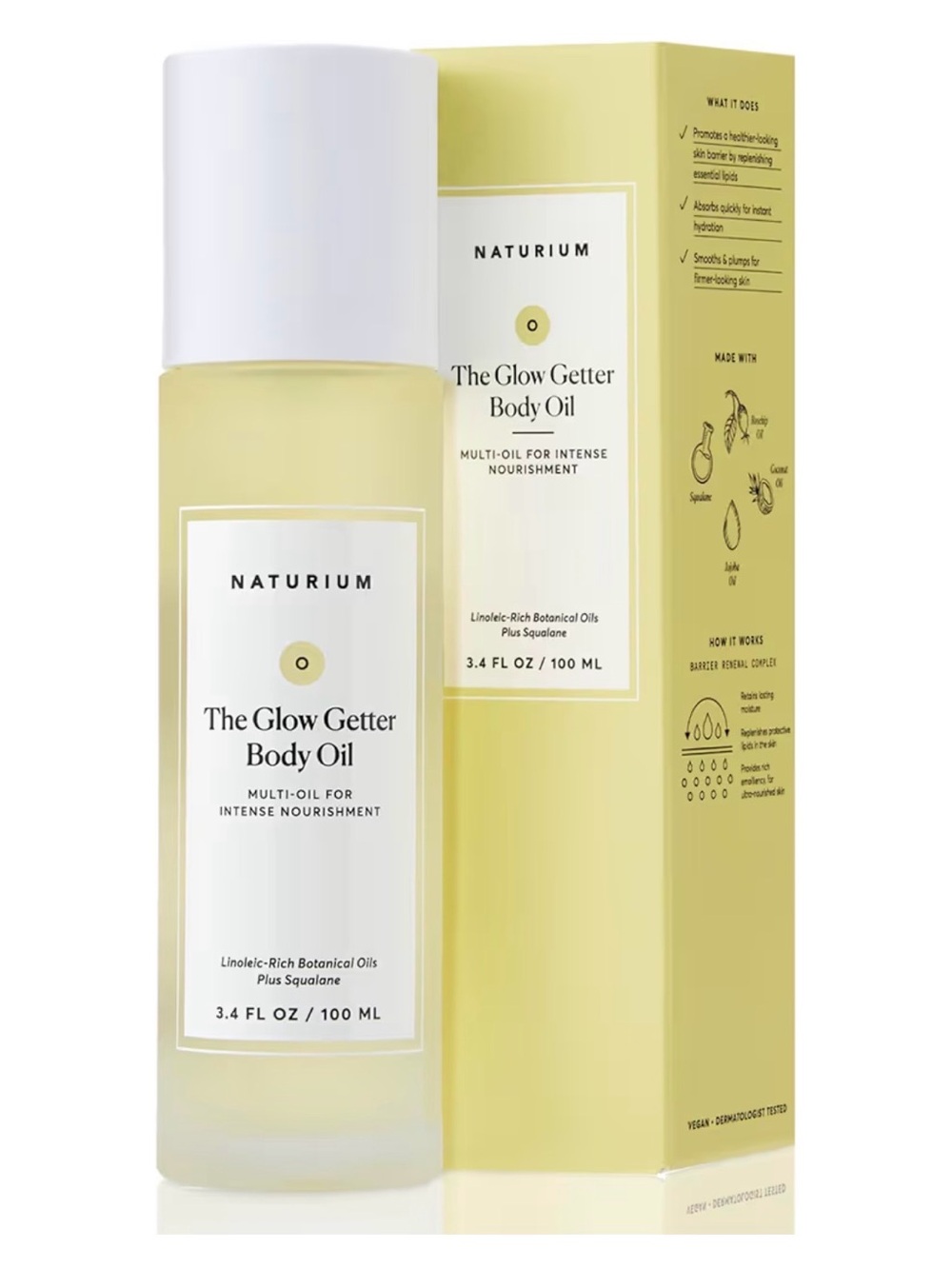 Naturium The Glow Getter Body Oil — Nourishing Yellow Body Oil